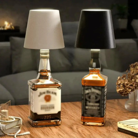 Lampe tactile VinoGlow : lampe de table LED sans fil pour bouteille de vin (rechargeable par USB)